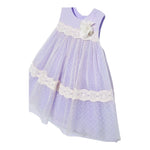 Abel & Lula Abito Cerimonia Tinta Unita con Tulle Giromanica per Bambina 5016J LILLA ABEL & LULA 