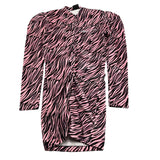 MARC ELLIS abiti manica lunga fantasia zebrata in ciniglia Rosa per Bambina JMJDR002733 ROSA MARC ELLIS 