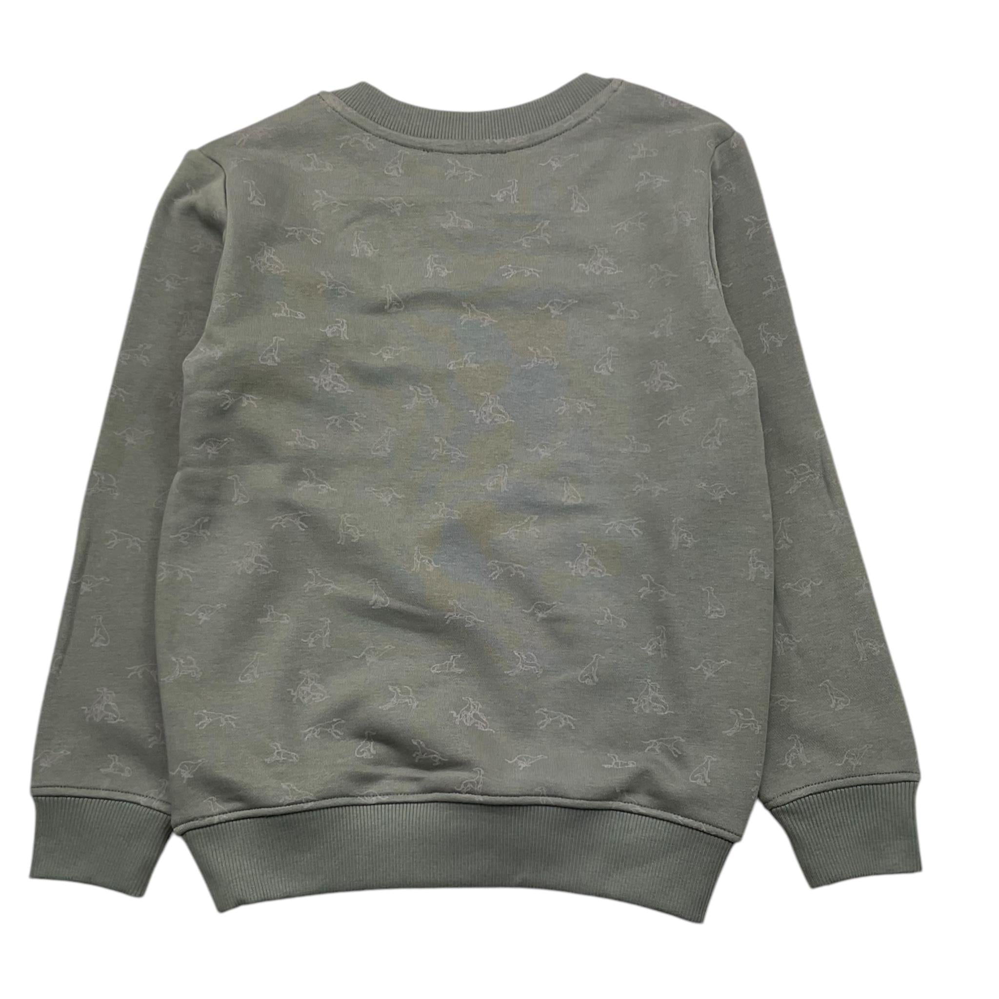 TRUSSARDI felpa chiusa girocollo tinta unita con stampa Verde per Bambino TBA25113FE VERDE TRUSSARDI 