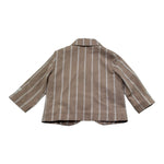 Le Bebe' Giacca Tinta Unita Fantasia A Righe per Neonato LBB5385 MARRONE LE BEBE' 