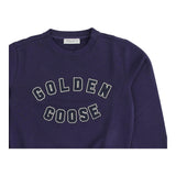 GOLDEN GOOSE felpa girocollo tinta unita con stampa Blu per Bambino GKP01402 BLU GOLDEN GOOSE 