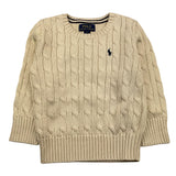 RALPH LAUREN maglia girocollo tinta unita con ricamo logo Crema per Neonato 322702674068 CREMA RALPH LAUREN 