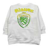 Blauer Felpa Chiusa Girocollo Tinta Unita con Stampa per Bambino 25SBLKF03551 BIANCO BLAUER 