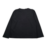 Mariuccia Shirt Girocollo tinta unita con Stampa Brillantinata Nero per Bambina MBFW23T209 NERO MARIUCCIA 