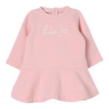 LIU JO abito manica lunga tinta unita con ricamo logo Rosa per Neonata HF4036X ROSA LIU JO 