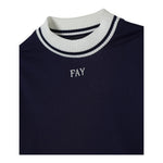 Fay T-Shirt Girocollo con Stampa Tinta Unita per Bambino FW8P91X BLU FAY 