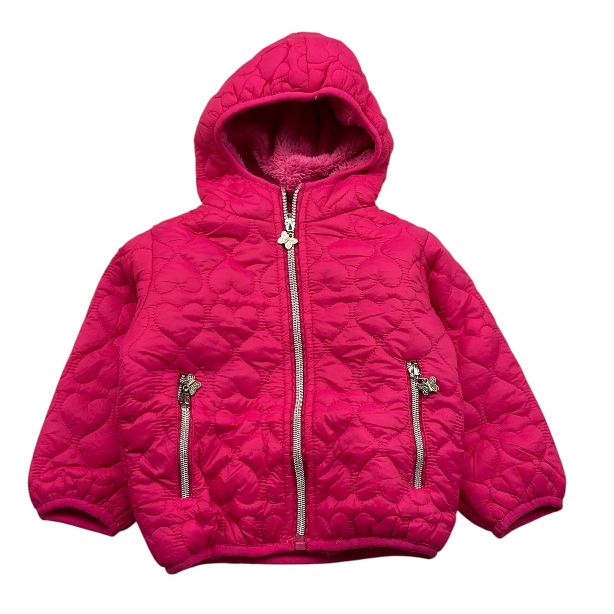 MONO STAR giubbino tinta unita con zip e cappuccio Fuxia per Bambina MS5209J FUXIA MONO STAR 