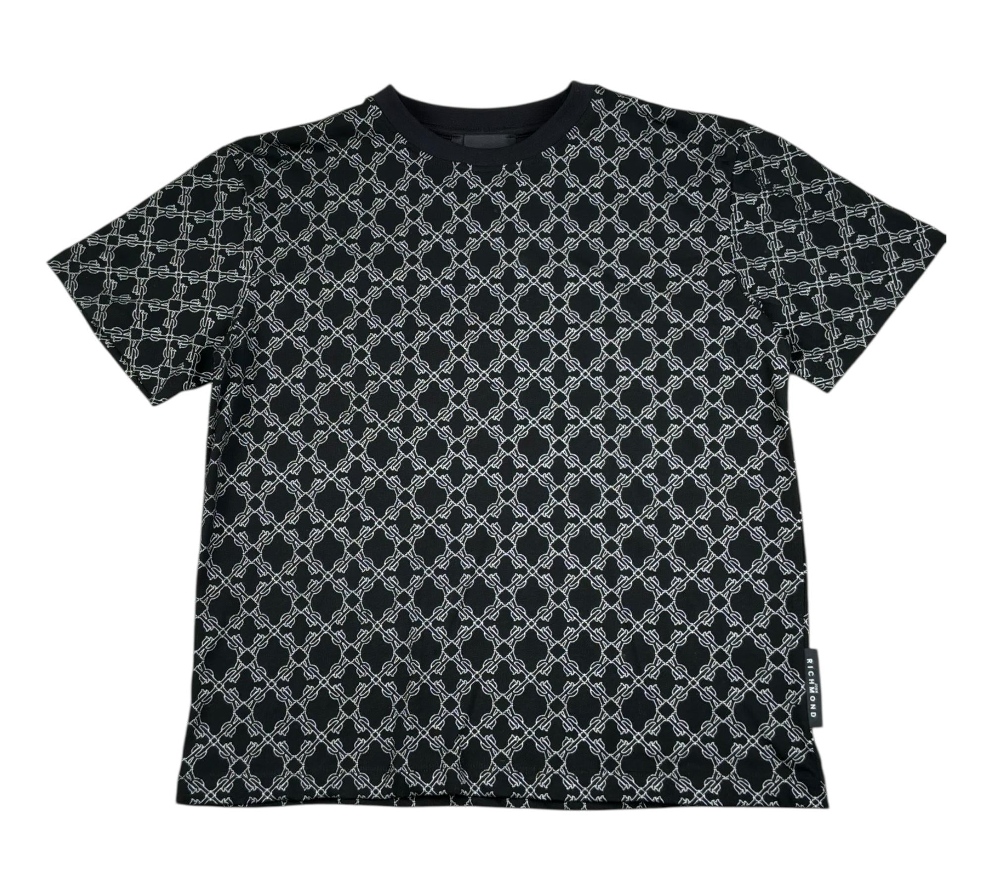 John Richmond T-Shirt Girocollo Tinta Unita per Bambino RBP26076TS NERO JOHN RICHMOND 