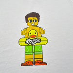 Mousse Canotta Tinta Unita con Stampa per Bambino DINOBEACHH BIANCO MOUSSE 