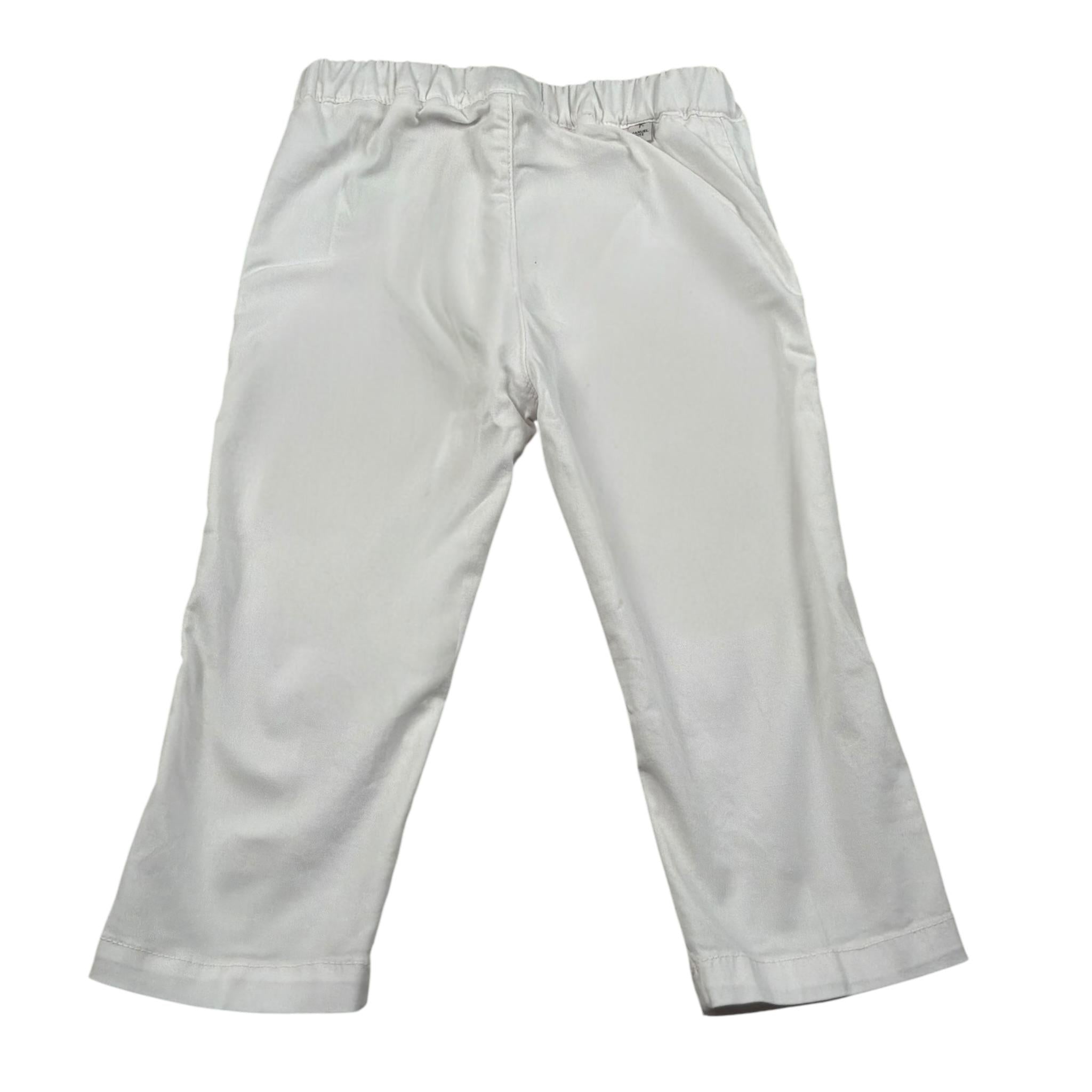 Manuel Ritz Pantalone tinta unita con Elastico In Vita Bianco per Neonato MR3013NXX BIANCO MANUEL RITZ 