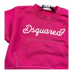 DSQUARED2 felpa chiusa girocollo tinta unita Fuxia per Neonata DQ1799 FUXIA DSQUARED2 