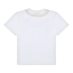 Moschino T-Shirt Girocollo Tinta Unita con Stampa per Bambina HIM060 BIANCO MOSCHINO 