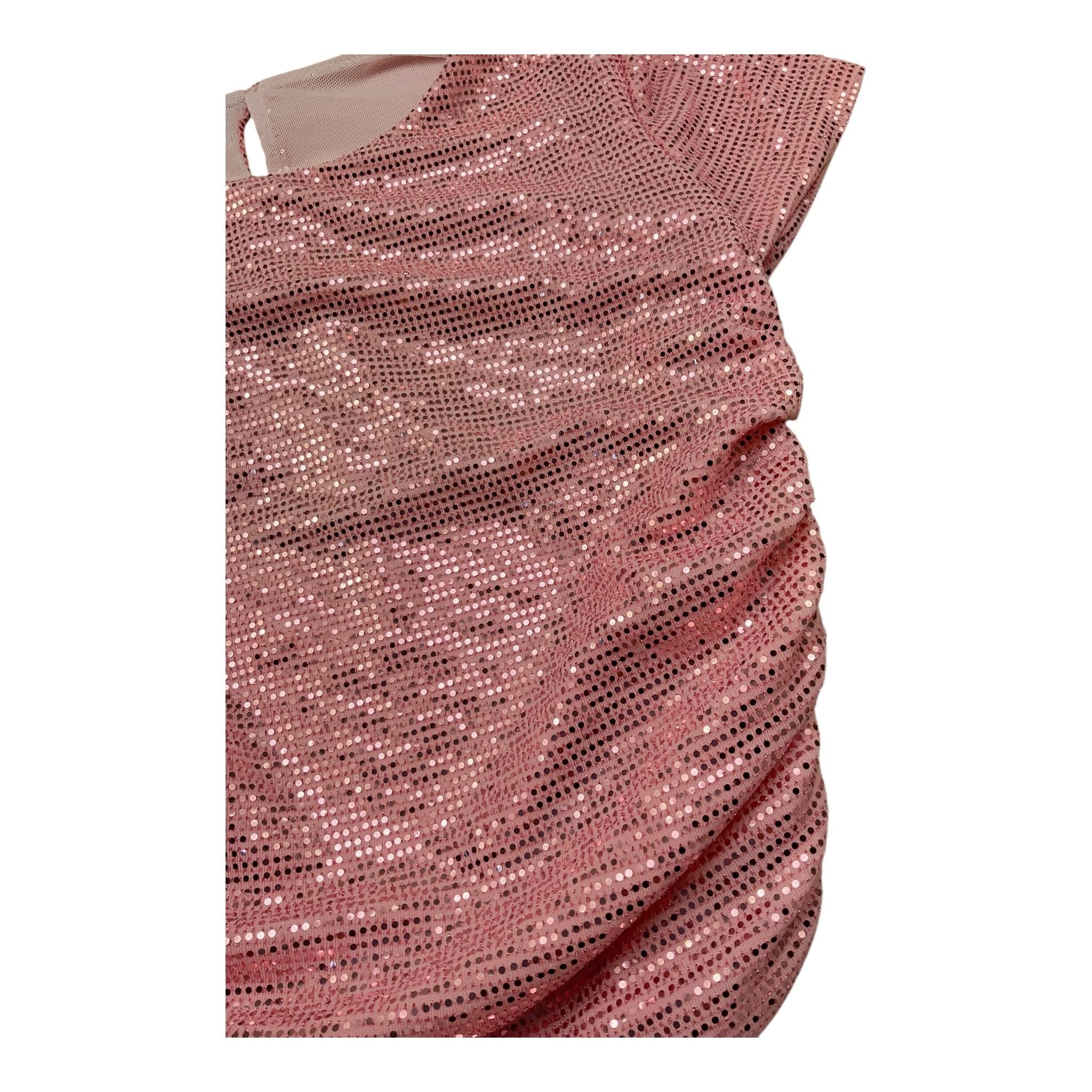 Lu Lu By Miss Grant T-Shirt Tinta Unita con Paillettes per Bambina LL3455 ROSA LU LU BY MISS GRANT 