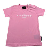 John Richmond T-Shirt Girocollo Tinta Unita con Stampa per Neonata RIP2500TS ROSA JOHN RICHMOND 