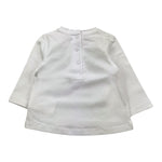 MINI BANDA shirt tinta unita girocollo con stampa Bianco per Neonata 36737 BIANCO MINI BANDA 