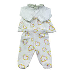 Le Bebe Completo 2 Pezzi Shirt-Ghettina Tinta Unita per Neonata LBG6230 BIANCO LE BEBE 