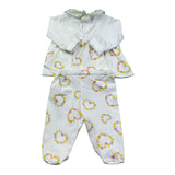 Le Bebe Completo 2 Pezzi Shirt-Ghettina Tinta Unita per Neonata LBG6230 BIANCO LE BEBE 