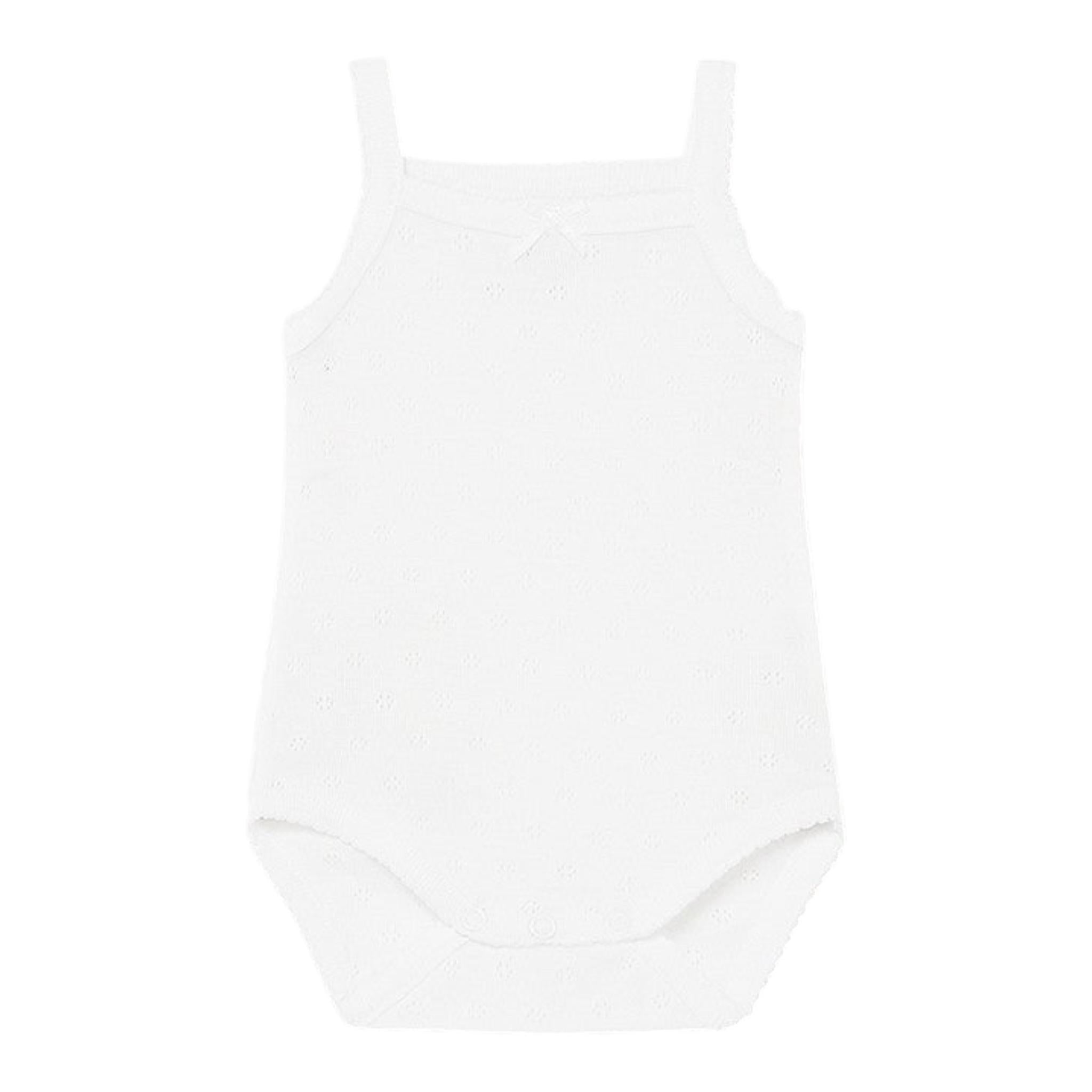 Calamaro Body Tinta Unita A Bretelle per Neonata NIDJD BIANCO CALAMARO 