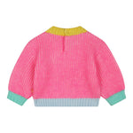 BillIEBLUSH maglia girocollo tinta unita con applicazione Rosa fluo per Neonata U20414 ROSA FLUO BillIEBLUSH 