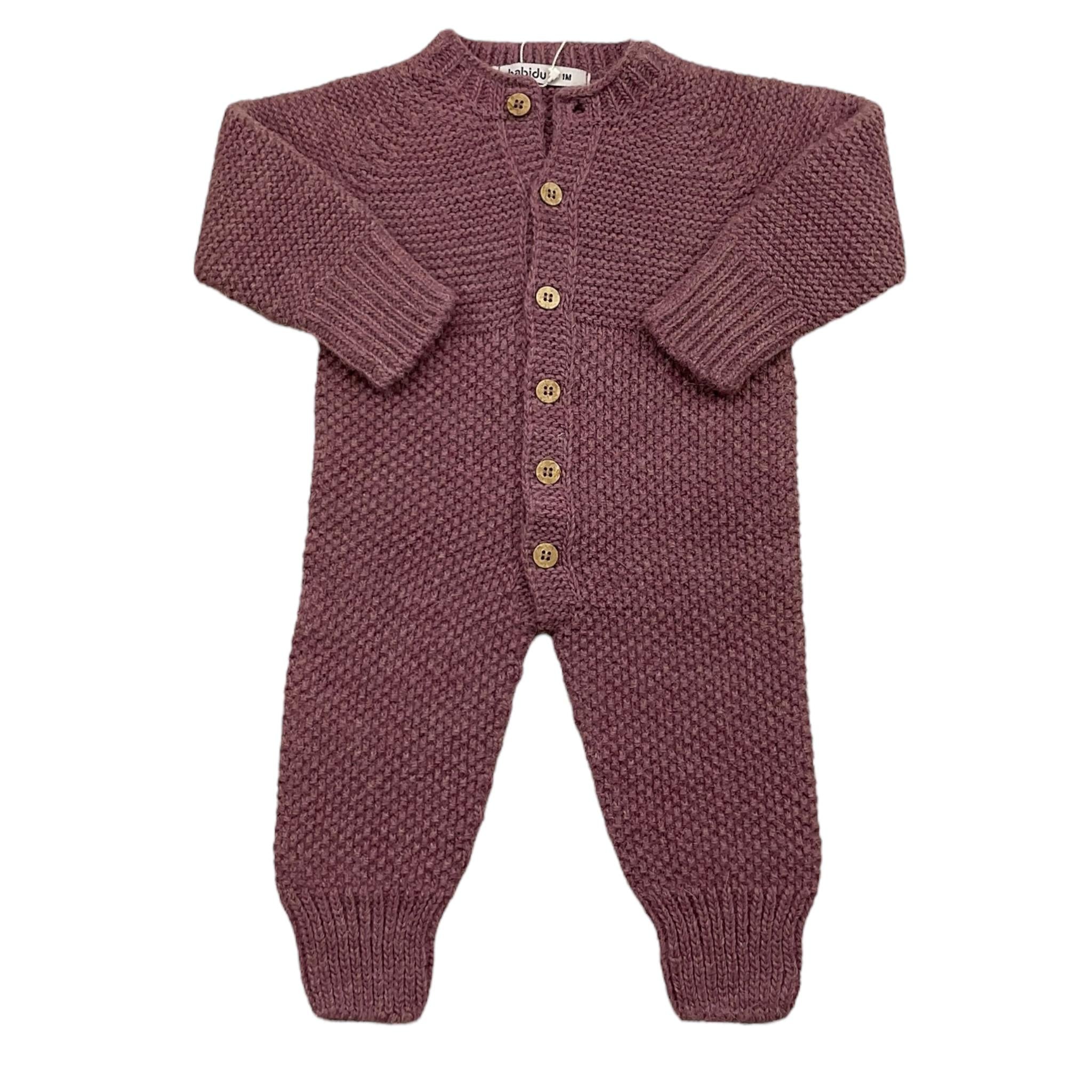 BABIDU tutina tinta unita con bottoni in filo Viola per Neonata 10683 VIOLA BABIDU 