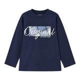 MAYORAL shirt girocollo tinta unita con stampa Blu per Bambino 4046 BLU MAYORAL 