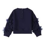 SARABANDA felpa tinta unita con tulle Blu per Neonata A301N BLU SARABANDA 