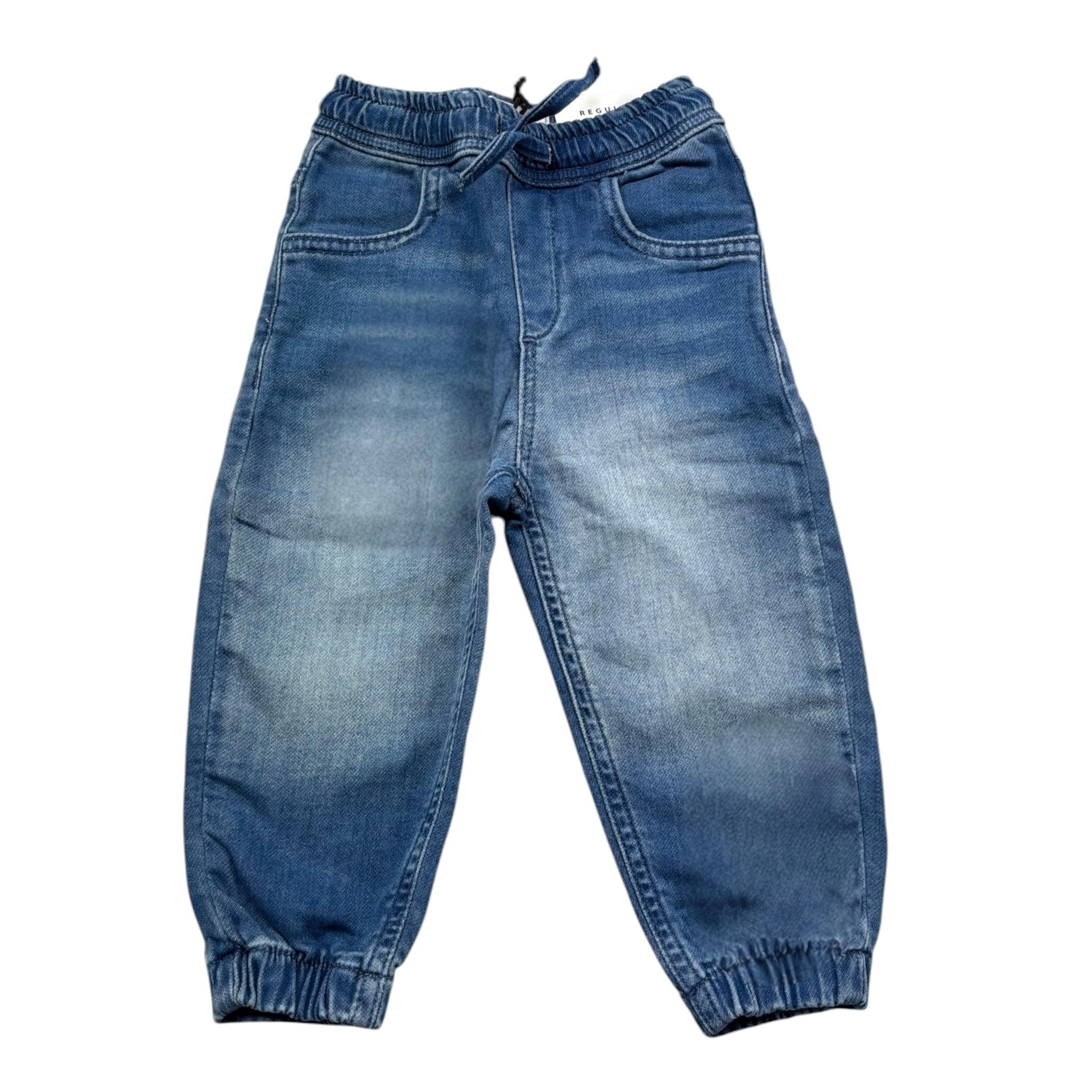 Cesare Paciotti Pantalone Effetto Denim Tinta Unita con Elastico In Vita per Neonato PTP5101BN BLU CESARE PACIOTTI 