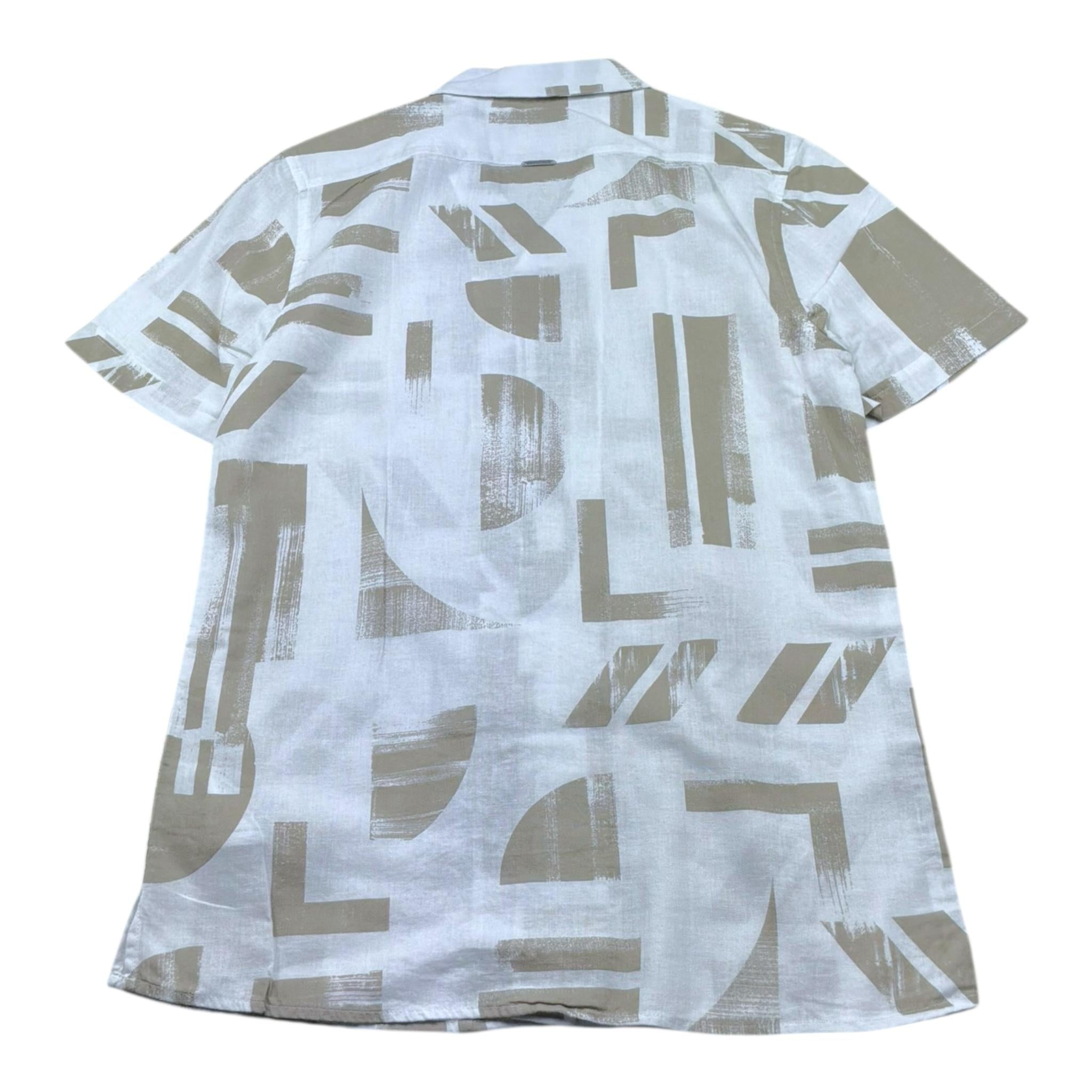 Antony Morato Camicia Tinta Unita con Fantasia Mezza Manica per Bambino MKSS00073X BIANCO ANTONY MORATO 