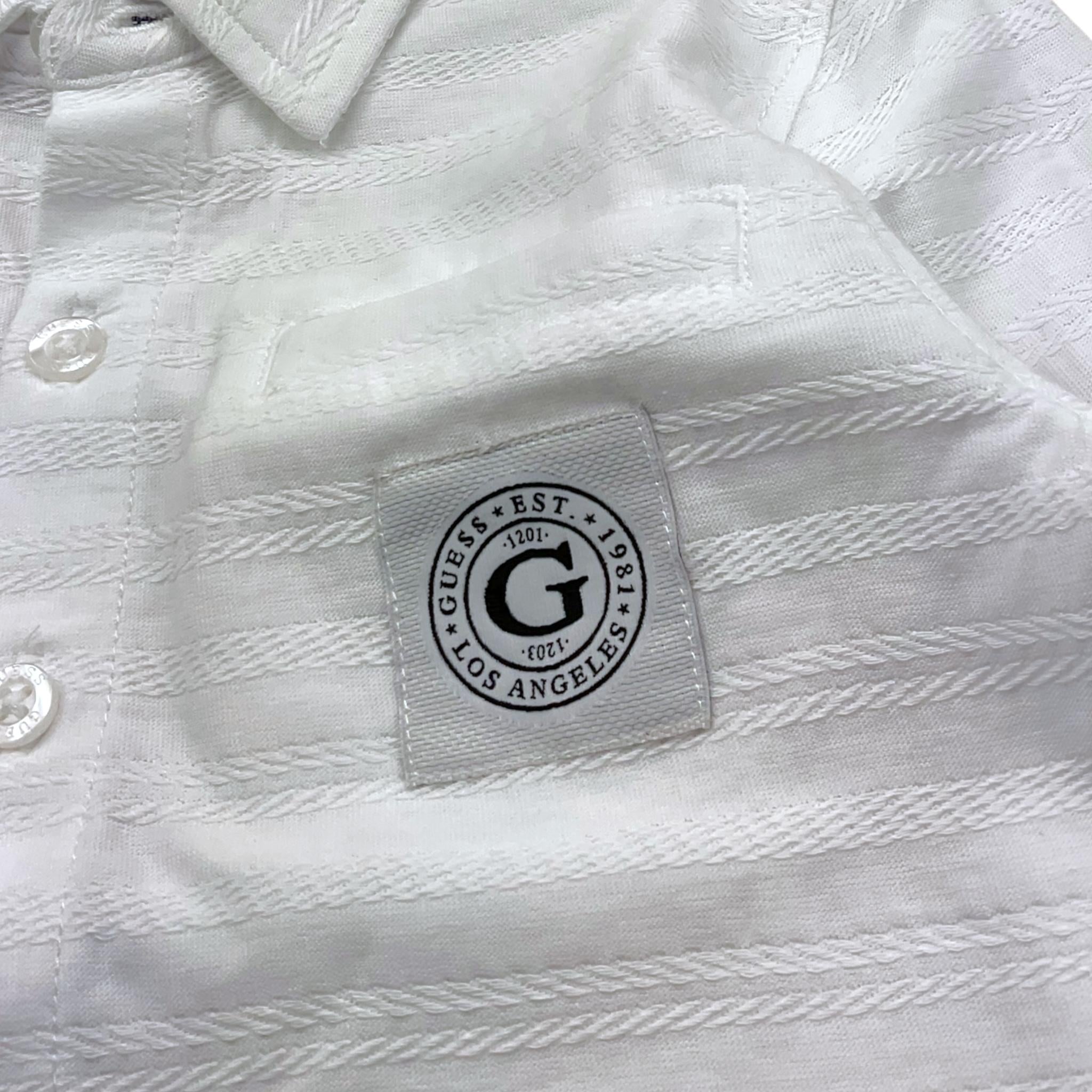 Guess Camicia Manica Lunga Tinta Unita per Neonato N4RH09K0 BIANCO GUESS 