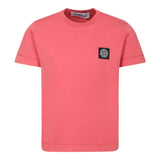 Stone Island T-Shirt Girocollo Tinta Unita con Logo per Bambino K1S162100002 SALMONE STONE ISLAND 
