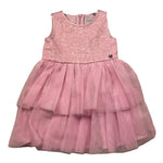 Guess Abito Tinta Unita Giromanica per Neonata A3RK26KBL100 ROSA GUESS 