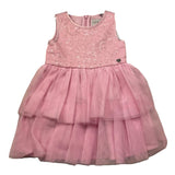 Guess Abito Tinta Unita Giromanica per Neonata A3RK26KBL100 ROSA GUESS 