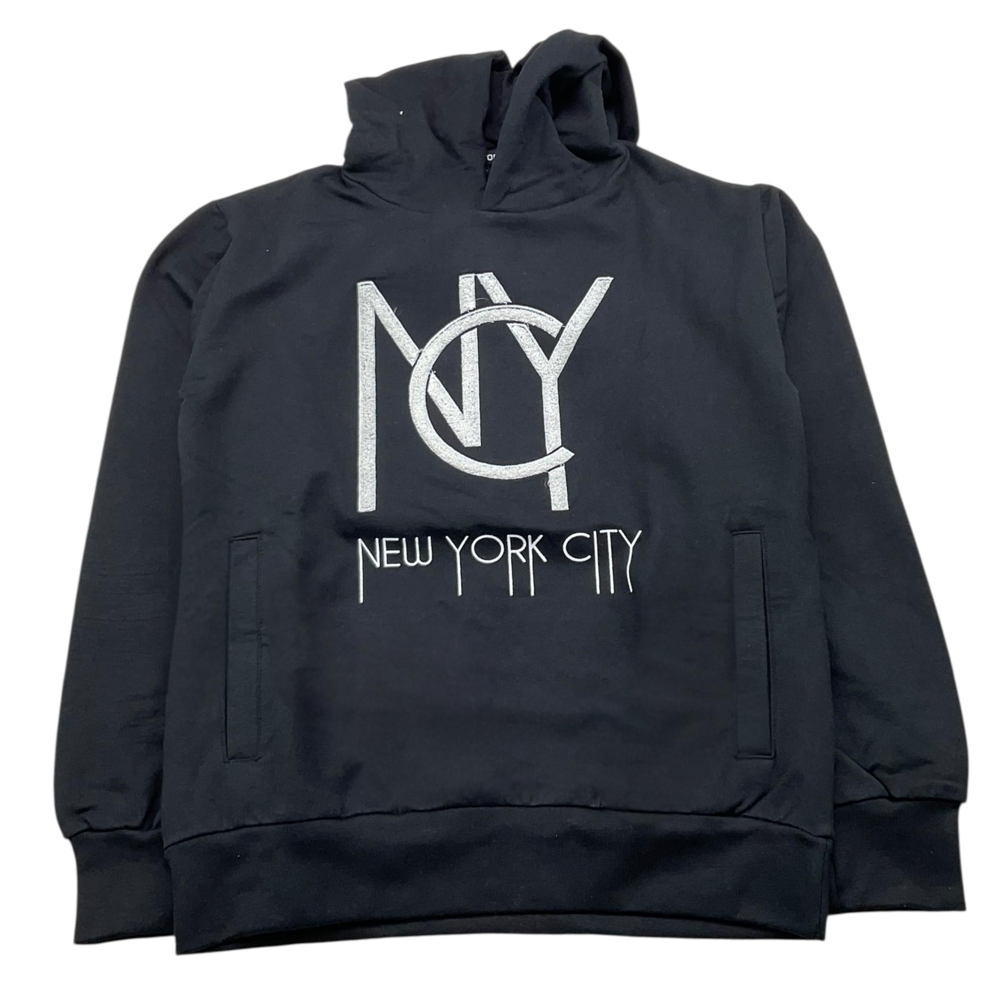 NEVER TOO felpa chiusa con cappuccio tinta unita con stampa in contrasto Nero per Bambino NT2108RX NERO NEVER TOO 