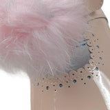 Indice Ballerine Tinta Unita con Strappo E Pon Pon per Neonata 1708 ROSA INDICE 