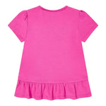 Guess T-Shirt Girocollo Tinta Unita con Logo per Bambina K5GI10K6YW4 FUXIA GUESS 
