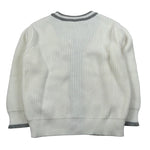 Eleventy Cardigan Tinta Unita con Pofili In Contrasto per Bambino EW9P50X BIANCO ELEVENTY 