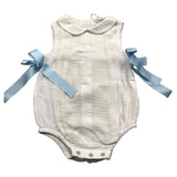Babidu Pagliaccetto Giromanica Tinta Unita Bianco Per Neonata