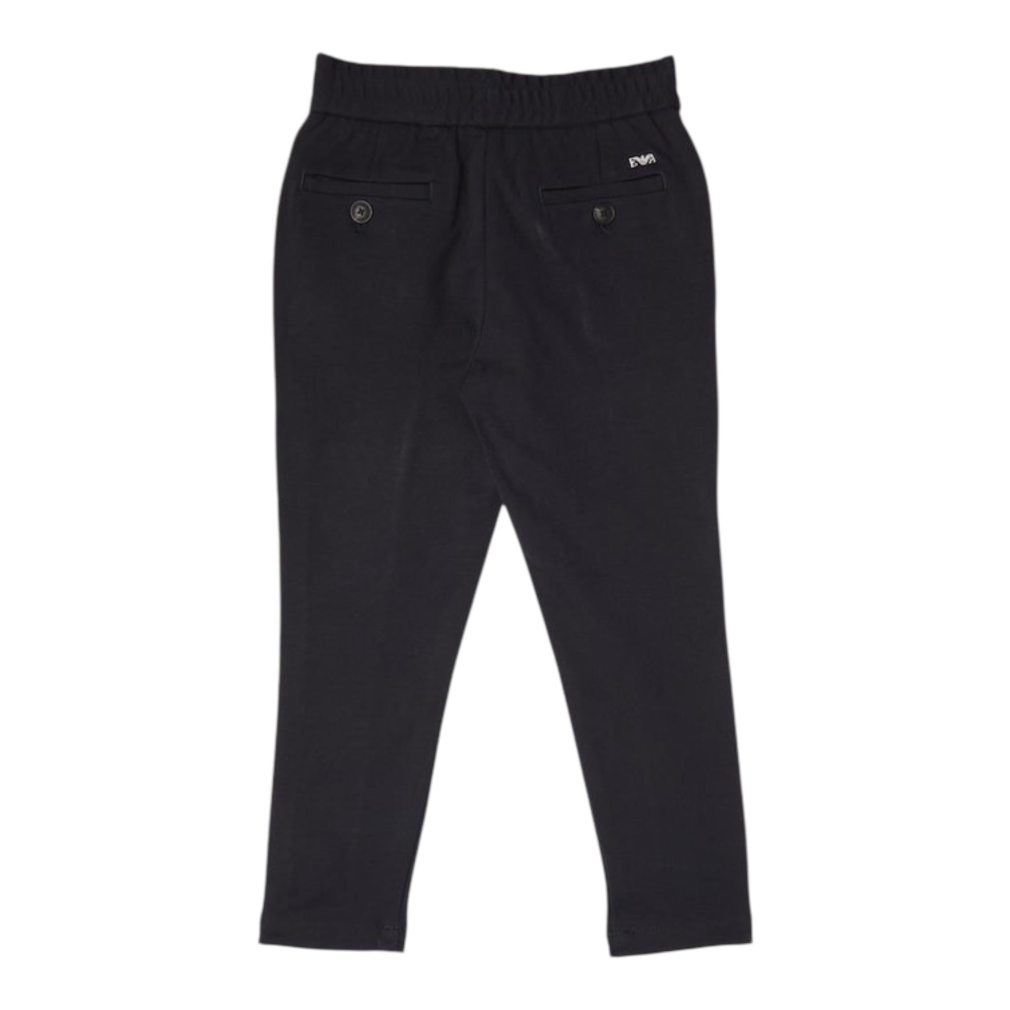 Emporio Armani Pantalone Tinta Unita con Elastico In Vita per Bambino 8N4PL6 BLU EMPORIO ARMANI 