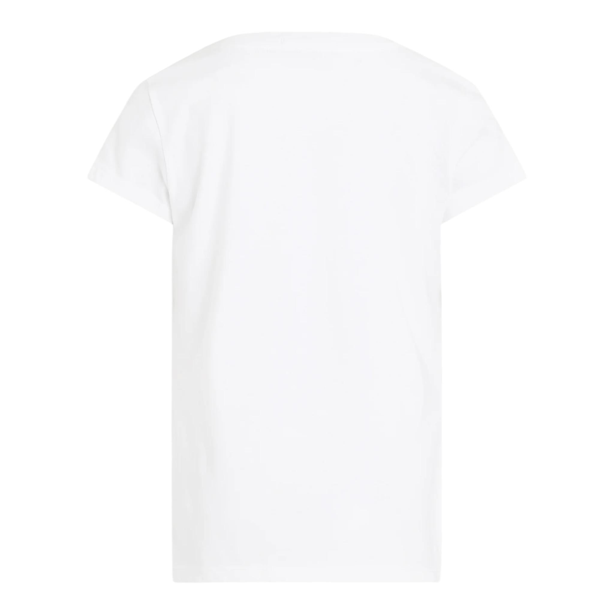 Calvin Klein T-Shirt Girocollo Tinta Unita con Logo per Bambina IG0IG02530 BIANCO CALVIN KLEIN 