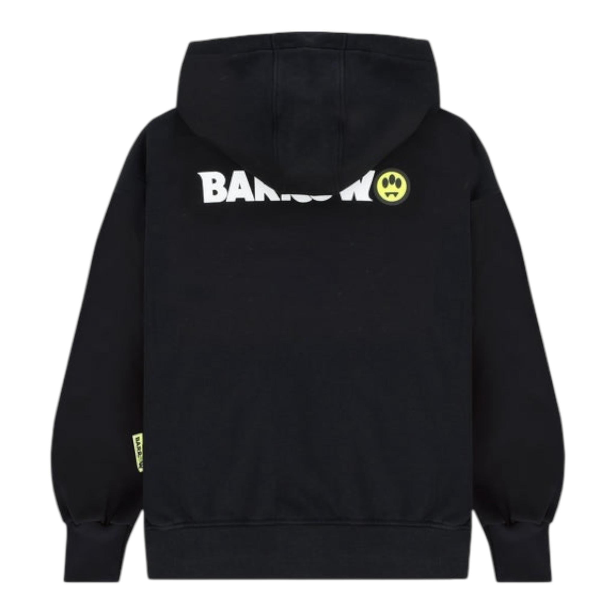 Barrow Kids Felpa con Zip E Cappuccio Tinta Unita per Bambino S5BKJUKZH077 NERO BARROW KIDS 