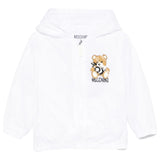 Moschino Giubbino Tinta Unita con Cappuccio per Neonato MUS022 BIANCO MOSCHINO 