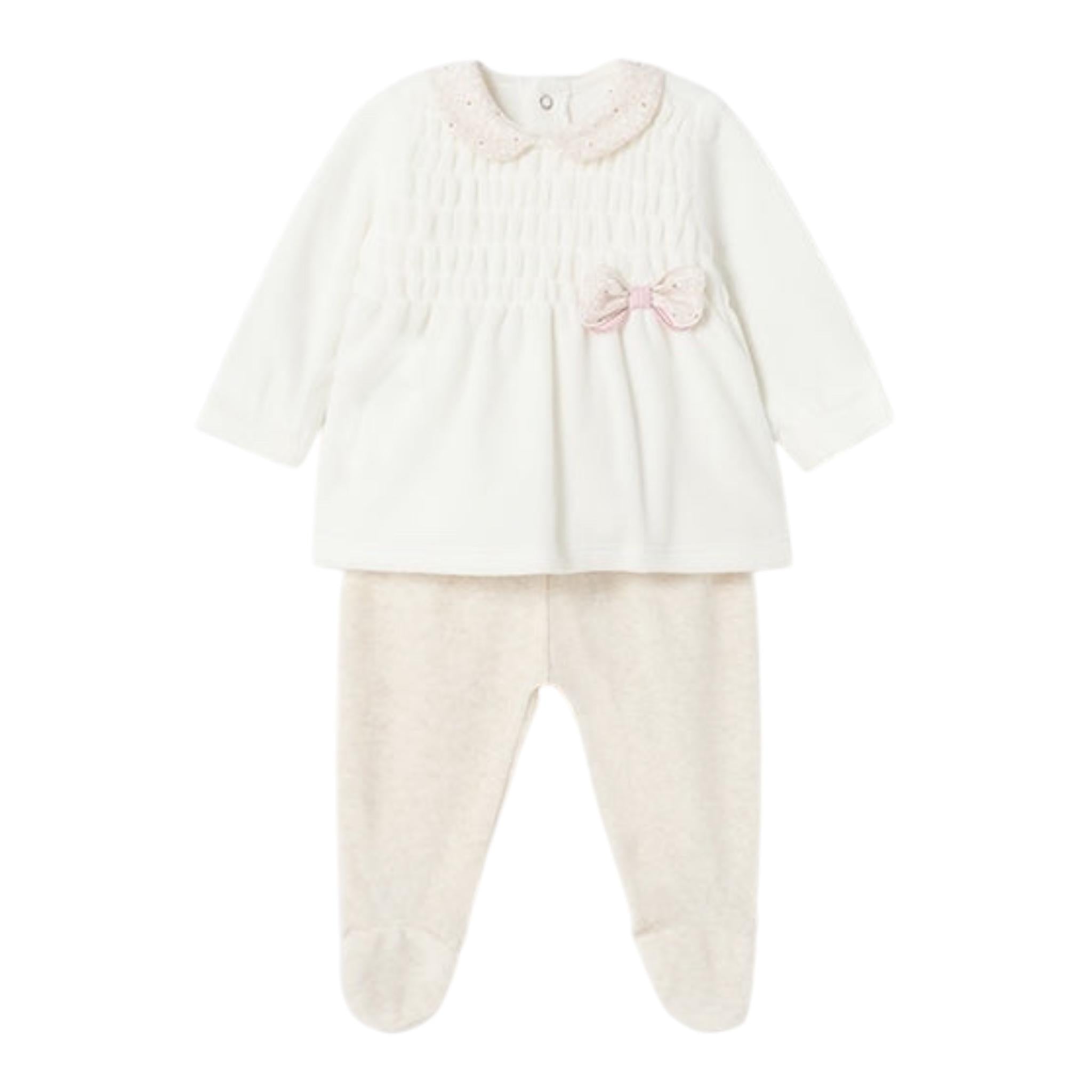 MAYORAL completo 2pz maglia-ghettina bicolore Bianco/beige per Neonata 2501 BIANCO/BEIGE MAYORAL 