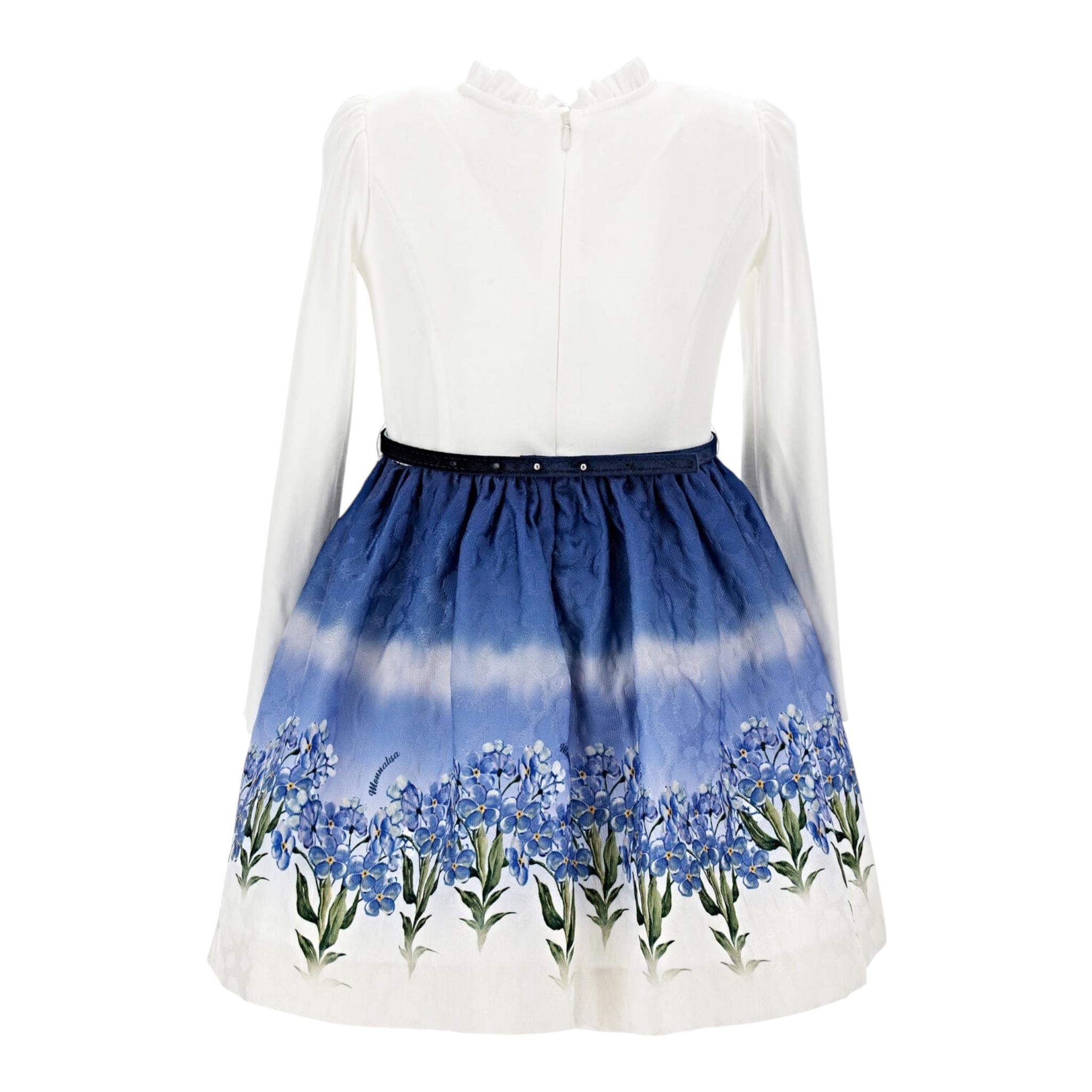 MONNALISA abito tinta unita con fantasia Bianco per Neonata 11B907NX BIANCO MONNALISA 