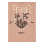 PINKO t-shirt girocollo tinta unita con stampa Rosa per Bambina F4PIJGTH078 ROSA PINKO 