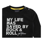 JOHN RICHMOND felpa girocollo tinta unita con stampa Nero per Neonato RIA24061FE NERO JOHN RICHMOND 