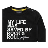 JOHN RICHMOND felpa girocollo tinta unita con stampa Nero per Neonato RIA24061FE NERO JOHN RICHMOND 