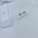 Sun68 Polo Mezza Manica Tinta Unita con Logo per Bambino A35309 BIANCO SUN68 