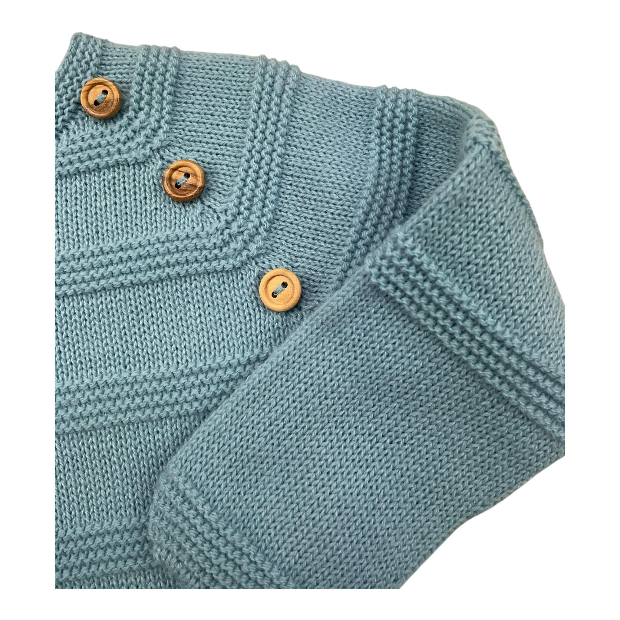 JULIANA tutina tinta unita con finti bottoni Azzurro per Neonato 24618 AZZURRO JULIANA 