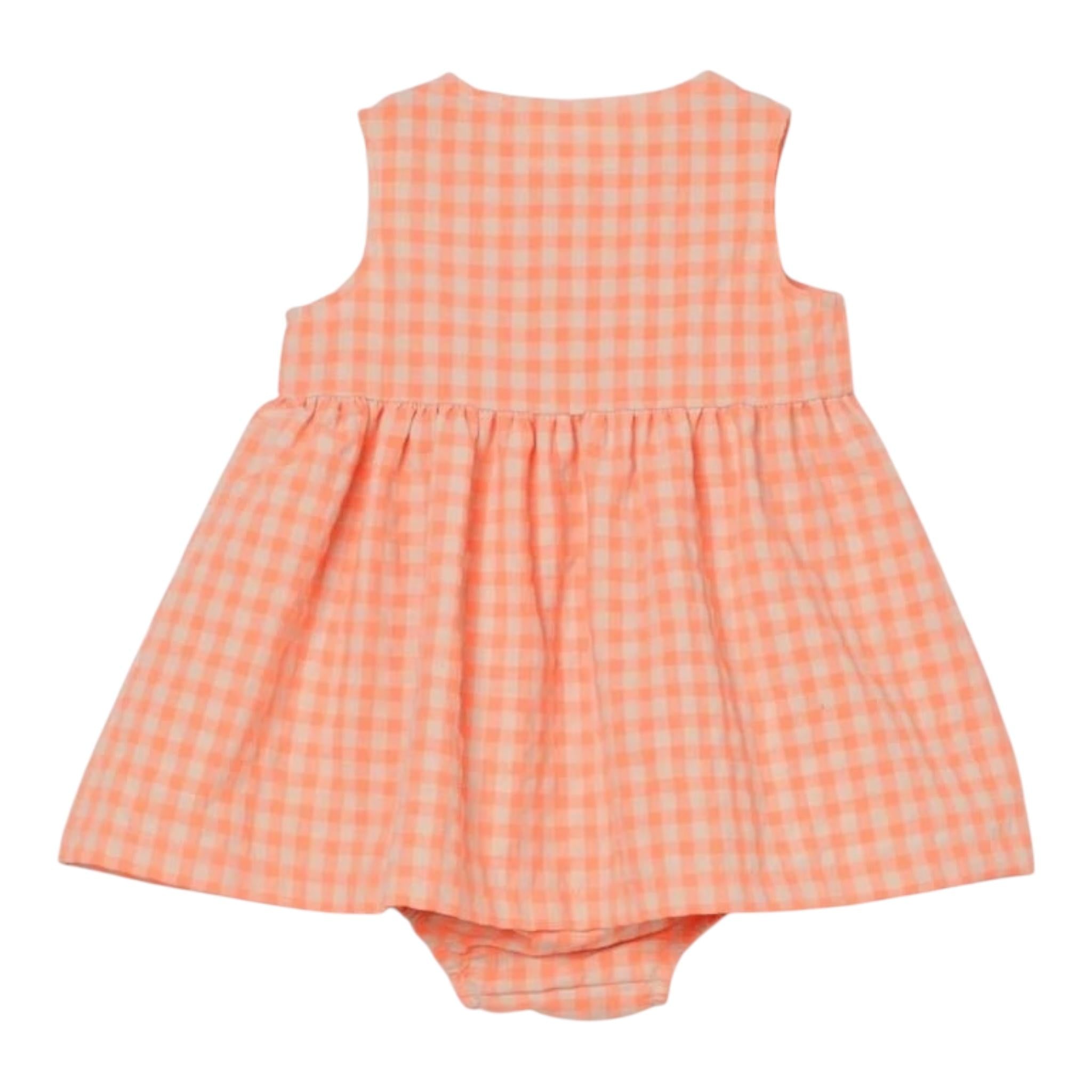 Teddy E Minou Abito Fantasia Quadretti con Culotte per Neonata E25AB032159 ARANCIONE FLUO TEDDY E MINOU 