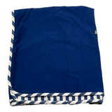 Ninnaoh Coperto Tinta Unita Ricami per Neonato E21COP201 BLU NINNAOH 